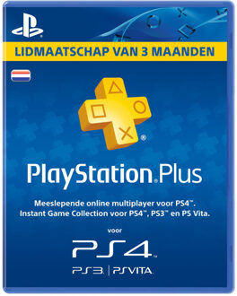 Sony Playstation PlayStation plus card (3 maanden) NEDERLAND PS4/PS3/PSVita