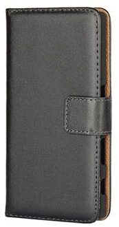 Sony Xperia X Compact Slim Wallet Leren Hoesje - Zwart