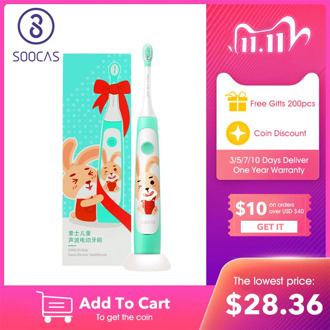 SOOCAS C1 Children Electric Toothbrush Kids Sonic Brush Teeth Child Kid Automatic Toothbrush Automatic Wireless Charging IPX7