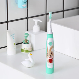 SOOCAS C1 Sonic Electric Toothbrush For Kids Ipx7 Waterproof Children Soft Tooth Brush Wireless Charging Cartoon Pattern