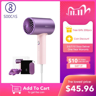 SOOCAS H5 Anion Hair Dryer Professional Blow Dryer quickly dry Electric Dryer Diffuser Aluminum Alloy Cold Hot Air Circulating