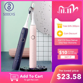 SOOCAS V1 Electric Toothbrush Sonic Ultrasonic Automatic ToothBrush Type-c Rechargeable Waterproof Tooth Brush Adult Tooth Clean