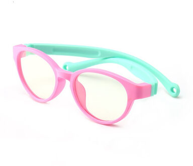 Soolala Anti Blauw Licht Siliconen Bril Kids Optische Frame Jongens Meisjes Computer Blauw Licht Blokkeren Anti Straling Brillen matte zwart rood gemengd