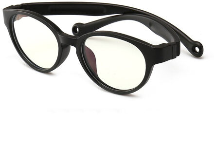 Soolala Anti Blauw Licht Siliconen Bril Kids Optische Frame Jongens Meisjes Computer Blauw Licht Blokkeren Anti Straling Brillen matte zwart