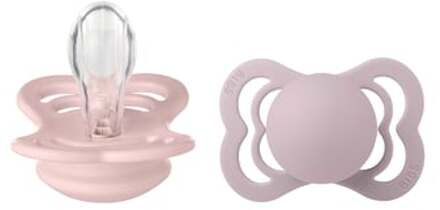 Soother Supreme Blossom & Dusky Lilac Silicone 0-6 maanden, 2st. Roze/lichtroze