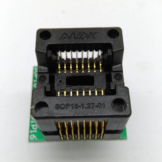SOP16 SOIC16 SO16 to DIP16 Programming Socket Pin Pitch 1.27mm IC Body Width 3.9mm 150mil OTS-16-1.27-03 Test Socket Adapter