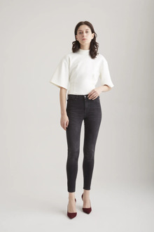 Sophia dames skinny jeans black vintage Zwart - 28-30