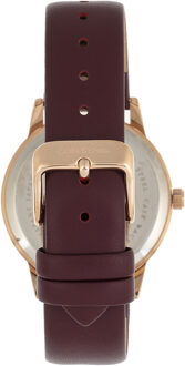 Sophie en Freda San Diego lederen band horloge Kastanjebruin