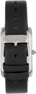 Sophie en Freda Wilmington horloge met leren band en Swarovski-kristallen Zwart