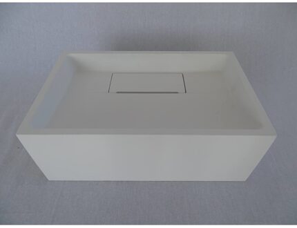 Sophie Fontein met inbouw sifon solid surface 35x22x13cm wit mat