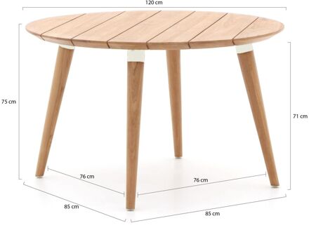 Sophie Studio Teak Tuintafel Ø 120 cm Bruin