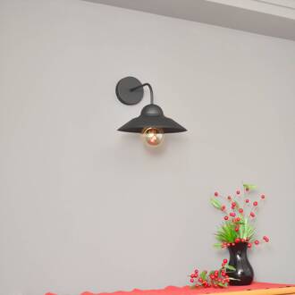 Sorapis wandlamp, zwart, metaal, projectie 34 cm