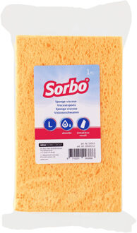 Sorbo 1x Huishoud producten afwas/schoonmaaksponsjes 16 cm - Sponzen Geel