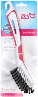 Sorbo Afwasborstel - smartbrush - roze - vezelharen - Afwasborstel