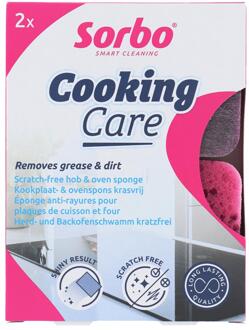 Sorbo Cooking Care spons set a 2st Roze