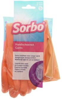 Sorbo Huishoudhandschoenen - Maat S - Oranje - Extra Sterk