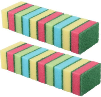 Sorbo Keuken/huishoud schuursponsjes 9 x 6 cm - Voordeelpakket 60x stuks