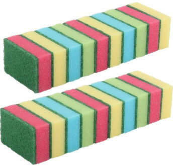 Sorbo Keuken/huishoud schuursponsjes 9 x 6 cm - Voordeelpakket 80x stuks