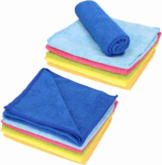 Sorbo Microvezeldoeken gekleurd - 12x stuks - 40 x 40 cm - Vaatdoeken microvezel - Micorvezeldoekjes