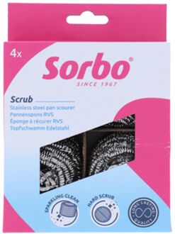 Sorbo Pannenspons Rvs 4st