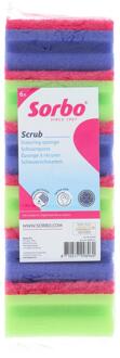 Sorbo schuurspons met greep colour 6st verschillende