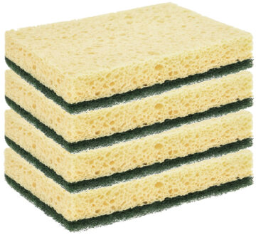 Sorbo Schuurspons / viscose spons - 10x - groene schuurlaag - 13 x 9 x 2,5 cm - schoonmaakmiddelen
