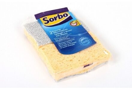 Sorbo Schuursponsjes - 6x - 11 x 7 x 4 cm - viscose - sponzen - krasvrij