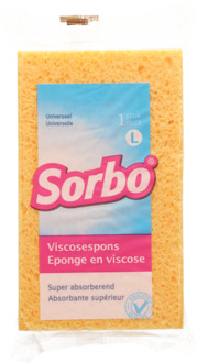 Sorbo Viscosespons - Maat L - Geschikt voor diverse oppervlakken - 1 stuk Geel