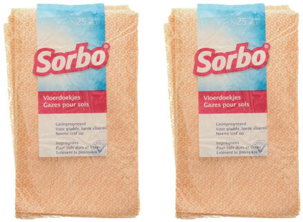 Sorbo vloerdoekjes - 2x stuks - alle vloeren - 24 x 40 cm - schoonmaken