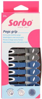 Sorbo Wasknijpers Plastic Met Softgrip 20 Stuks