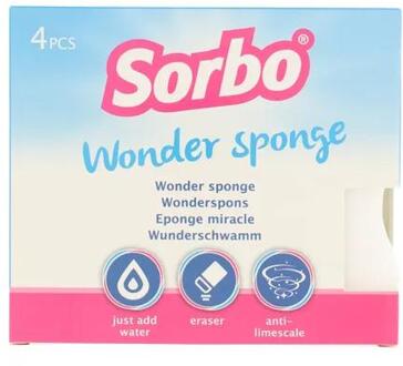 Sorbo Wonderspons 4 stuks wit