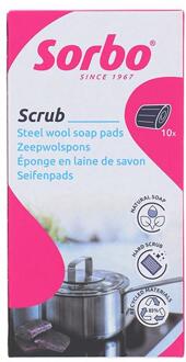 Sorbo Zeepwolsponsjes 10 stuks grijs