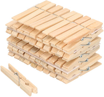 Sorex Wasknijpers - 250x - 50 stuks - hout - knijpers - metalen slagveer