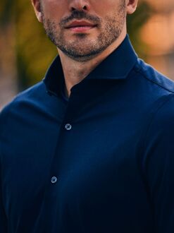 Sorona Overhemd Navy Blauw - 38,39,40,41,42,43