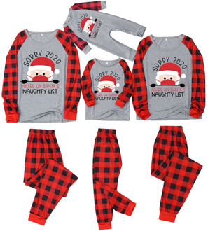 SORRY 2020 Christmas Pajamas for Family Santa Claus Loungewear Sleepwear Set Baby Kid Dad Mom Matching Family Outfits Pyjamas