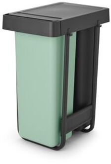 Sort & Go Inbouw Prullenbak - 2 x 30 l - Jade Green en Dark Grey Grijs