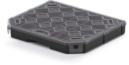 Sorteerbox/vakjes koffer - spijkers/schroeven/kleine spullen - 14 vaks - 28 x 24 x 4 cm