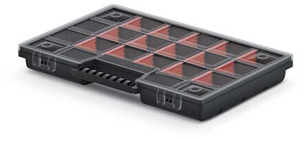 Sorteerbox/vakjes koffer - spijkers/schroeven/kleine spullen - 20-vaks - 29 x 20 x 3.5 cm