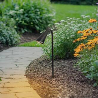 Sorvete grondspies lamp, zwart, metaal, hoogte 62cm matzwart, transparant