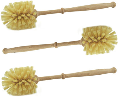 Sorx toiletborstel - 3x stuks - hout - 36 cm - wc-borstels/toiletborstels
