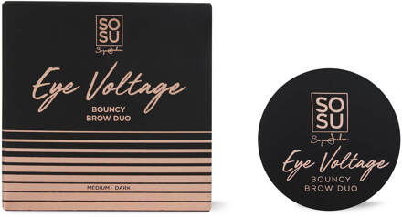 SOSU Eye Voltage Bouncy Brow Duo 32g (Diverse Kleuren) - Medium-Dark