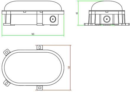 Sotano vochtbestendige lamp, wit, DIP-schakelaar