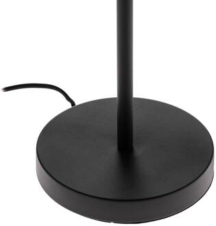 Sotiana tafellamp, glazen bol, zwart rookgrijs, zwart