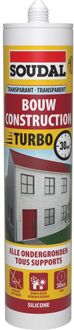 Soudal Bouwsiliconenkit Turbo Transparant 290ml