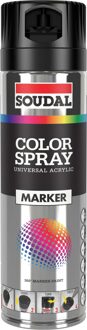 Soudal Color Marker Spray 500 ml | black (no fluo) - 157390