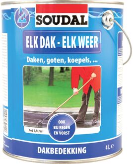 Soudal Dakafdichtingsproduct Elk Dak - Elk Weer Grijs 4l