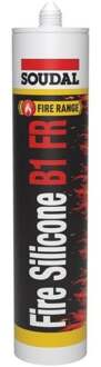 Soudal Fire Silicone B1 FR | Brandwerende siliconenkit | Grijs | 300 ml - 147412