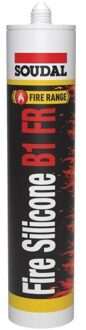 Soudal Fire Silicone B1 FR | Brandwerende siliconenkit | Zwart | 300 ml - 147411