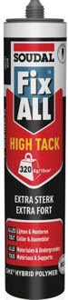 Soudal lijm 'Fix All High 'Tack' alu zwart 290 ml