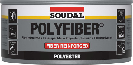 Soudal Polyfiber | Polyesterplamuur | 1,5 kg | Grijs | 30105 - 103434